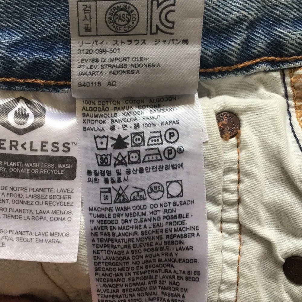 Levi’s Premium Quality 501 Skinny High Rise Distressed Jeans, size 27 - Picture 14 of 15